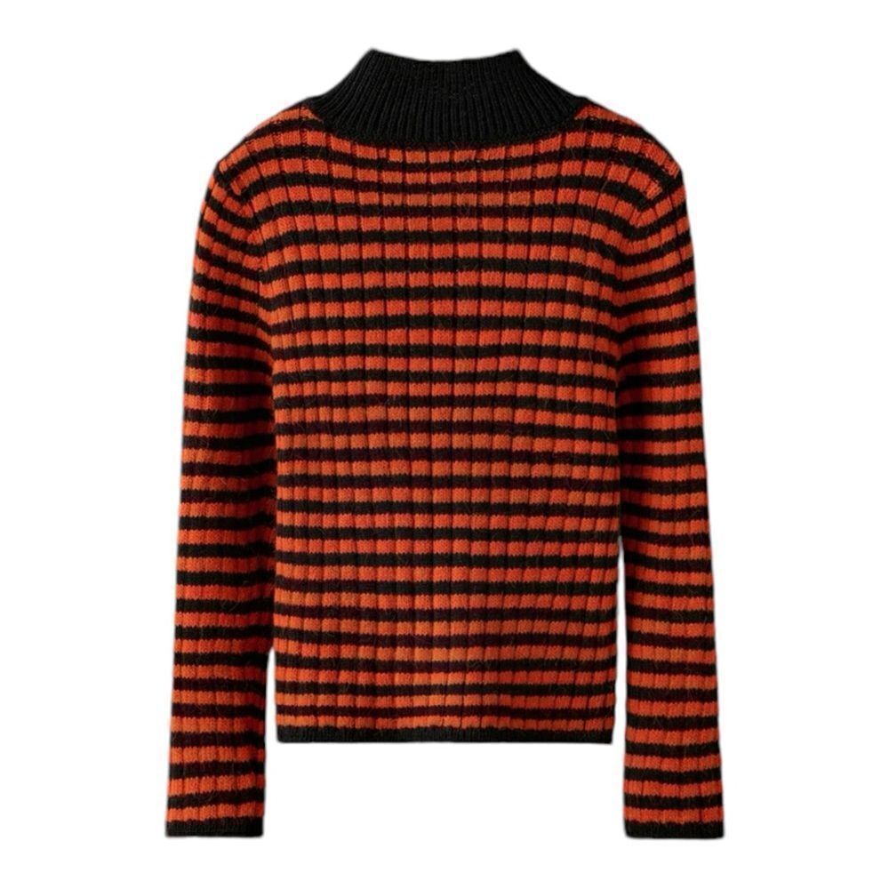 ZARA Kids | Black & Red | STRIPED RIBBED KNIT SWEATER - Picture 3 of 5